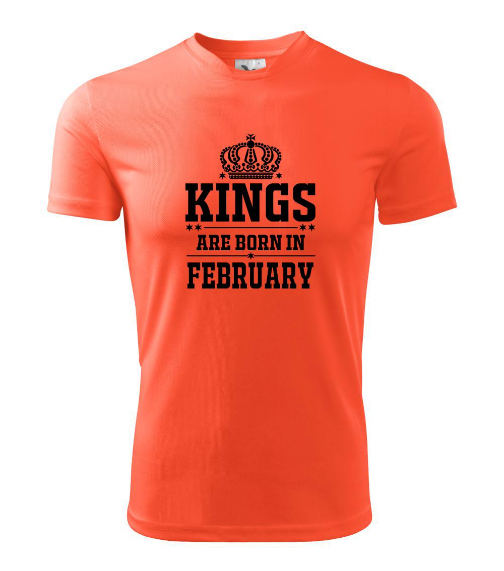 Kings are born in February - Dětské triko Fantasy sportovní (dresovina)