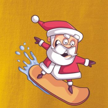 Santa jezdící na snowboardu