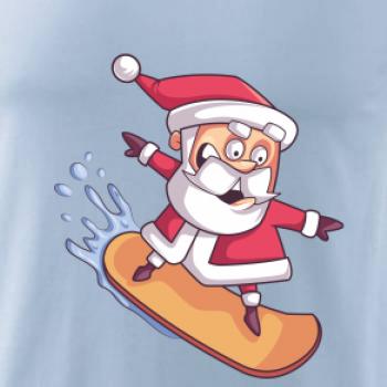 Santa jezdící na snowboardu