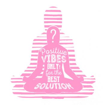 Joga - positive vibes only růžová