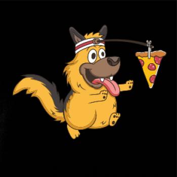 Pes s pizzou