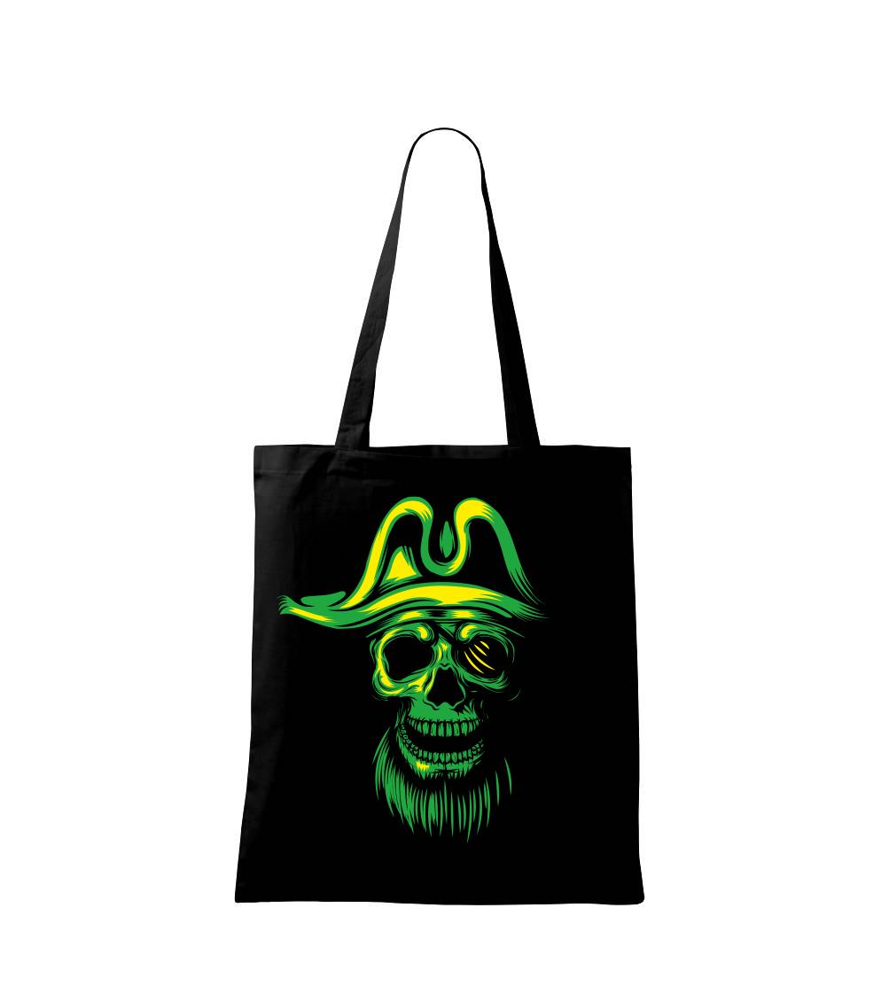 Green Pirate skull - Taška malá