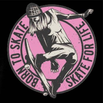 Skate girl pink
