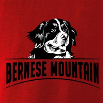 Bernese mountain - hlava a nápis