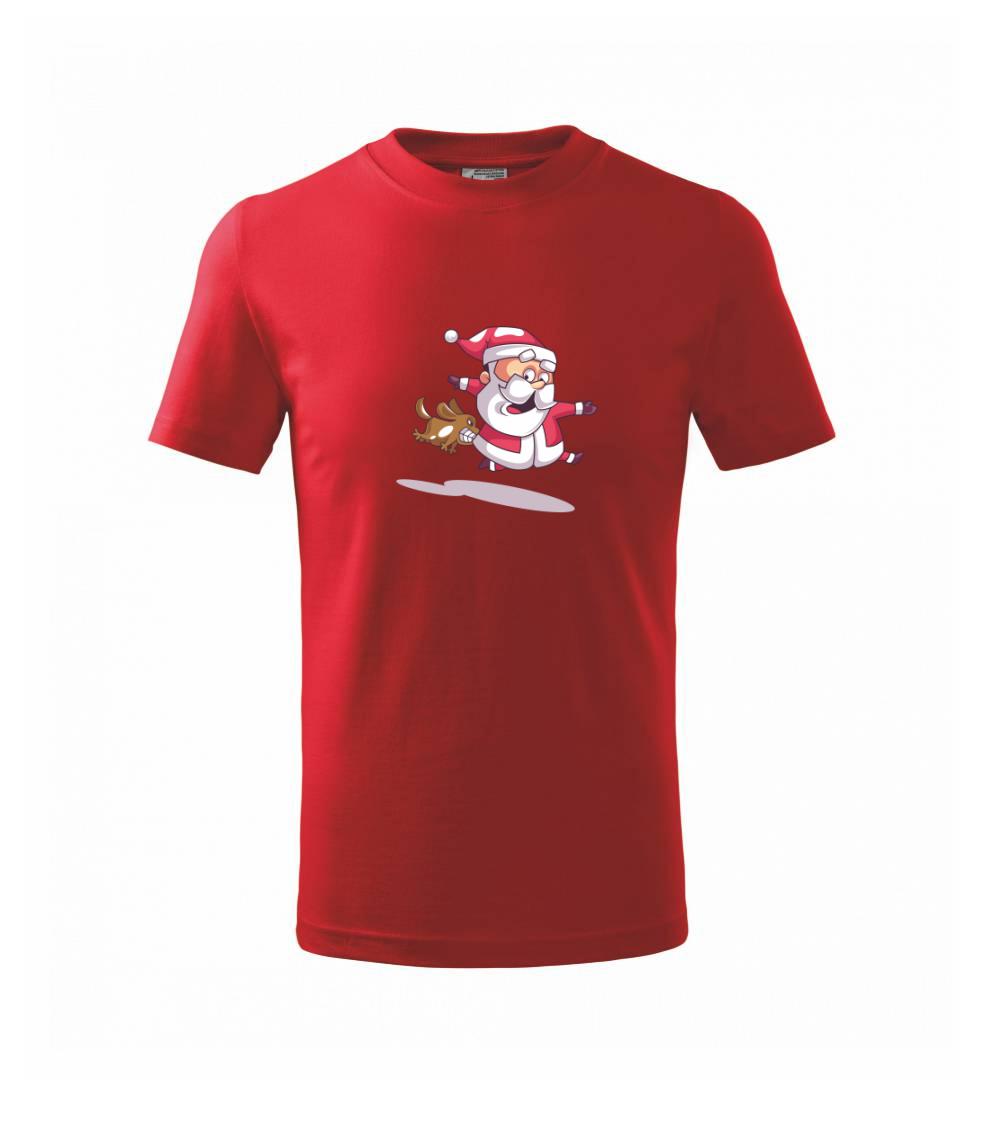 Santa se zakousnutým psem