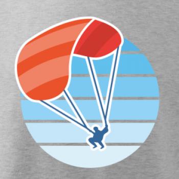 Paragliding oranžový v modrém kolečku