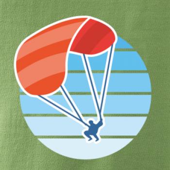 Paragliding oranžový v modrém kolečku