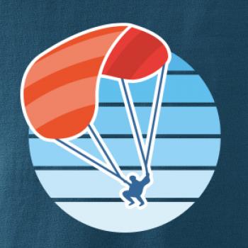 Paragliding oranžový v modrém kolečku