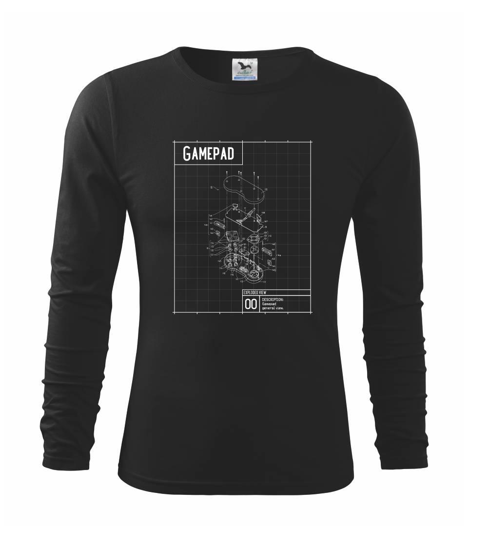 Nákres Gamepad rozebraný Nákres Gamepad rozebraný