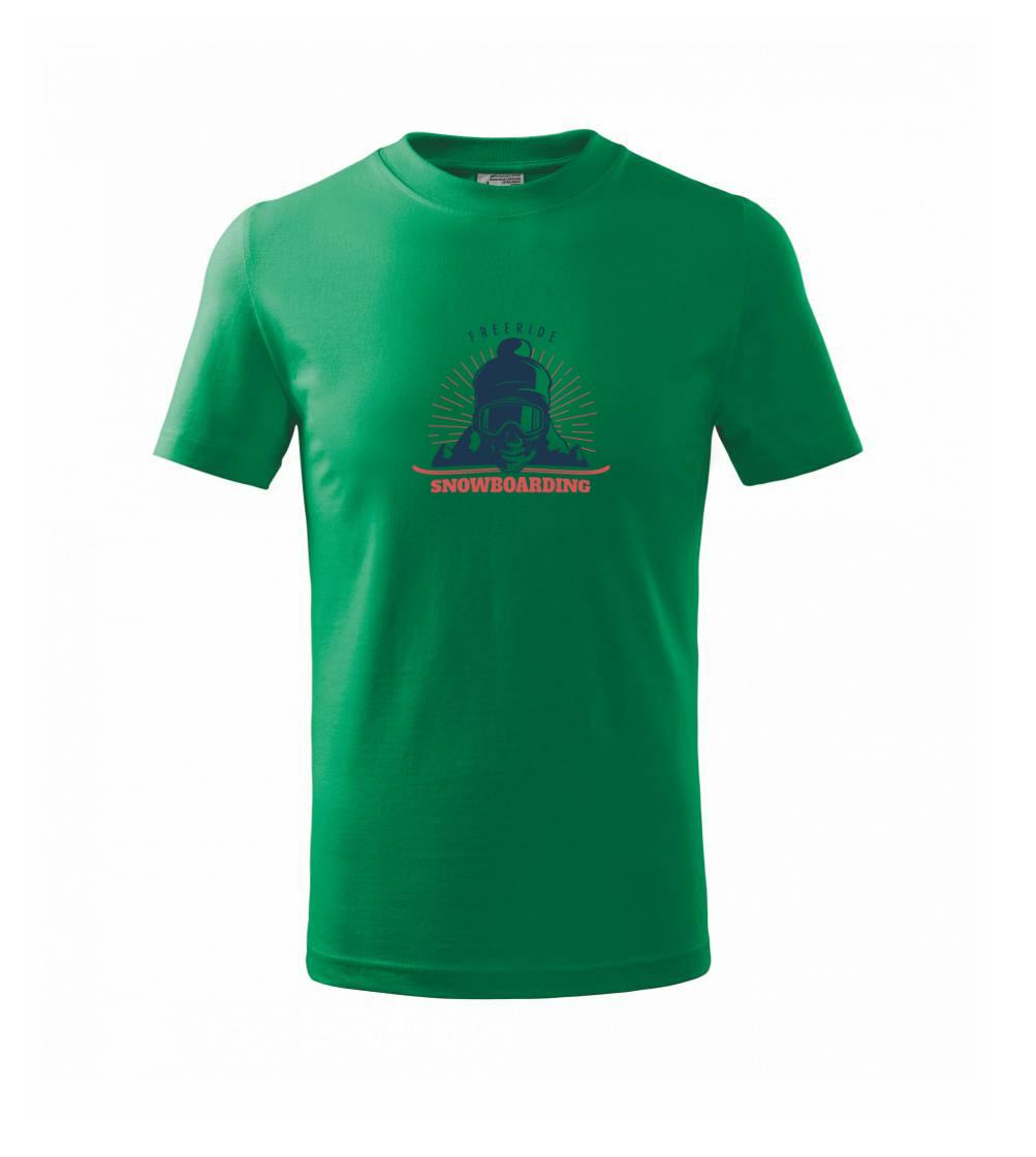 Freeride snowboarding lebka