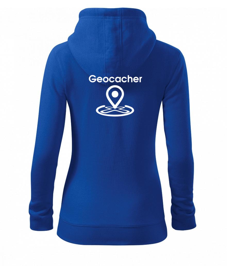 Geocacher maps - Dámská mikina trendy zipper s kapucí