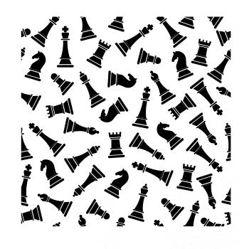 Šachové figurky ve čtverci