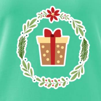 Vánoční věnec s dárkem