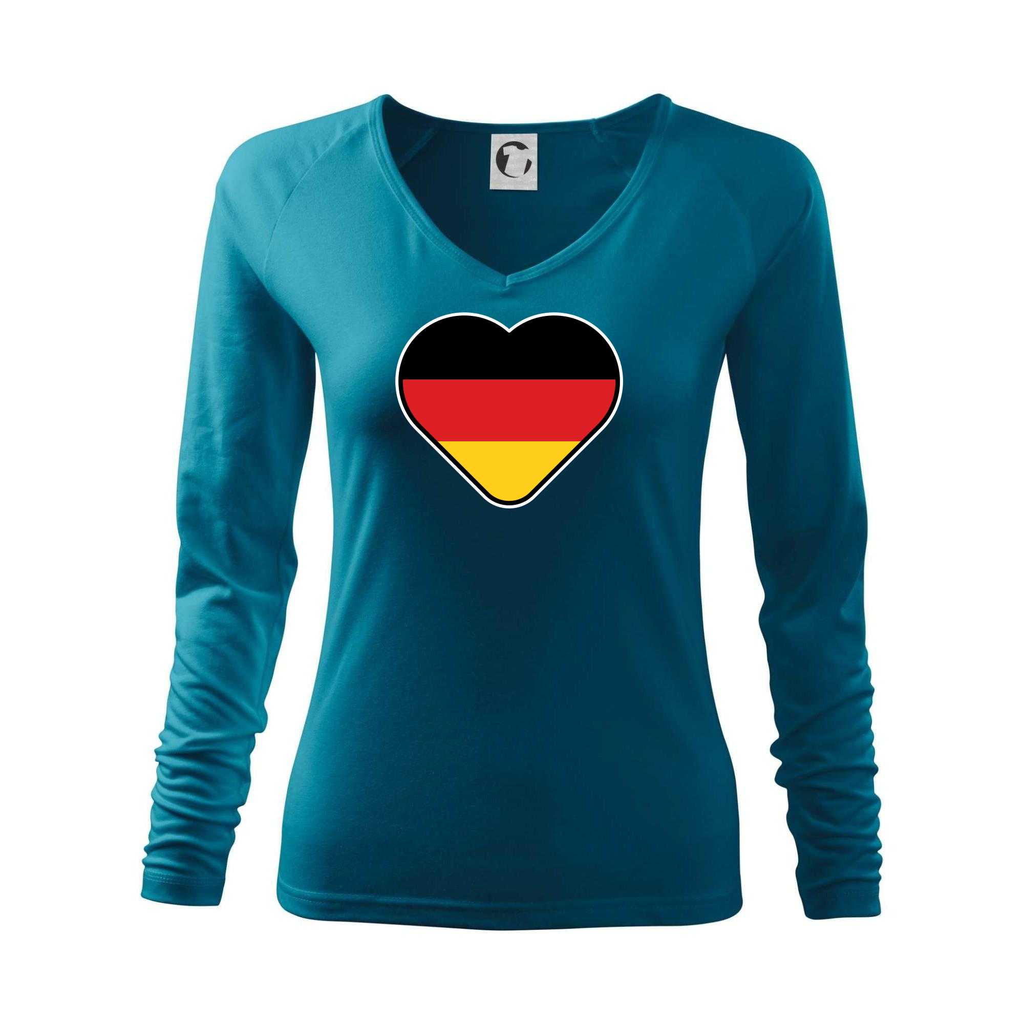Germany love velké - Německá vlajka - Triko dámské Elegance