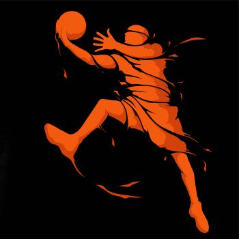 Basketball player splash