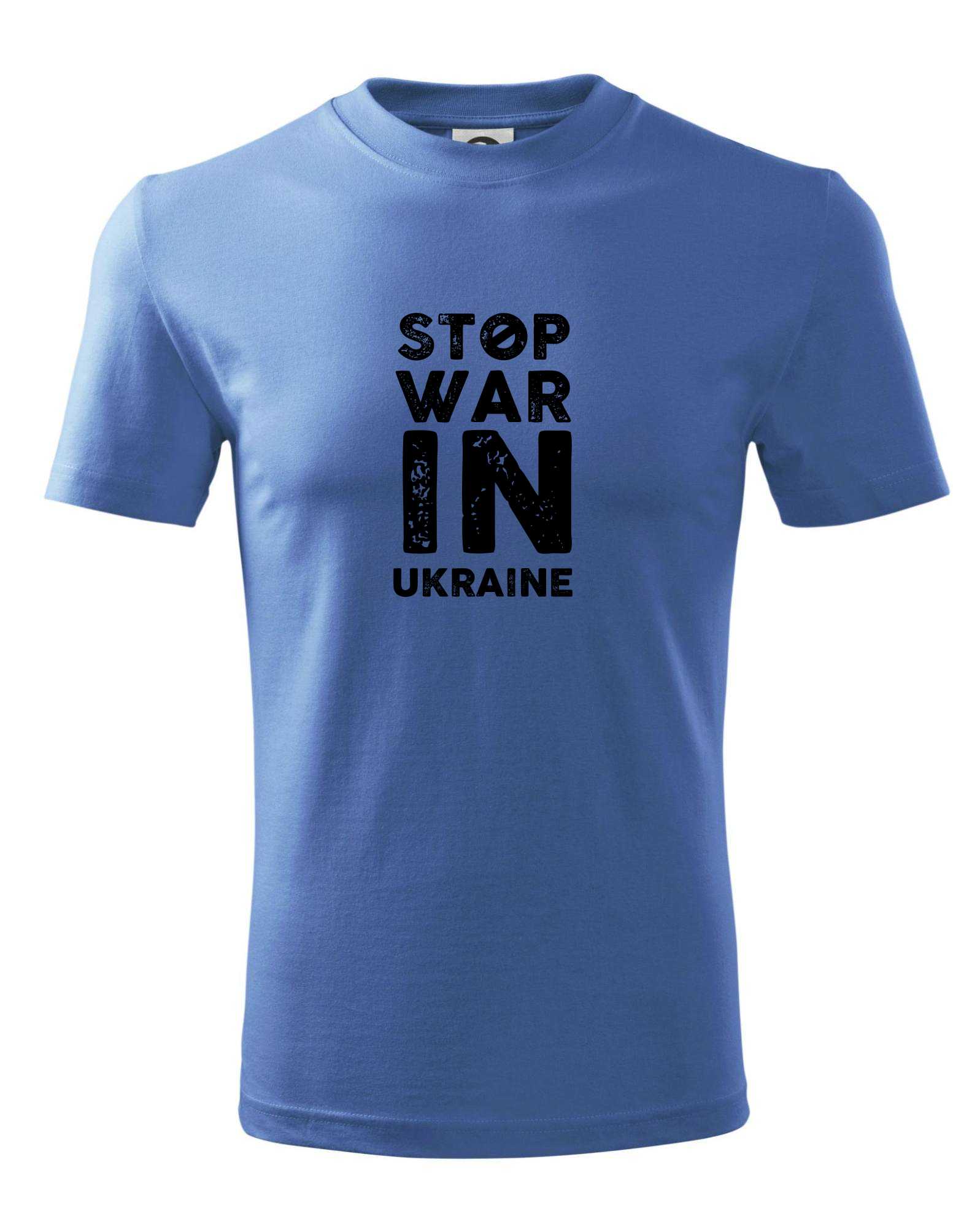 Černý nápis Stop war in ukraine - Triko dětské basic