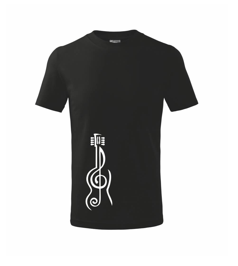 Houslový klíč kytara - Triko dětské basic