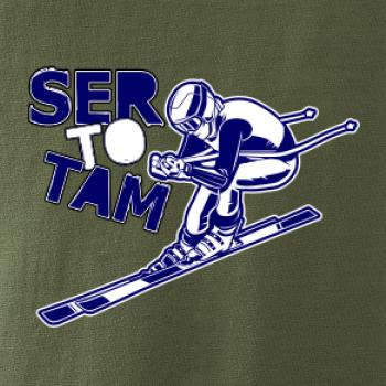Lyžař ser to tam