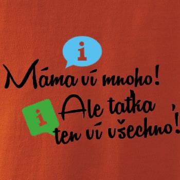 Máma ví mnoho! Ale taťka, ten ví všechno.