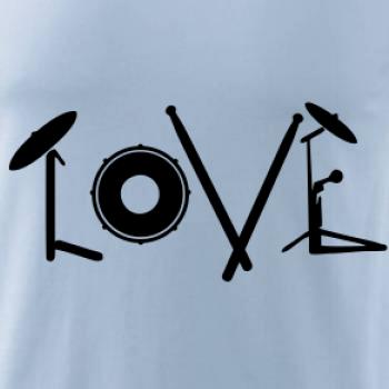 Love bubeník nápis