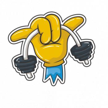 Comics ruka a činka