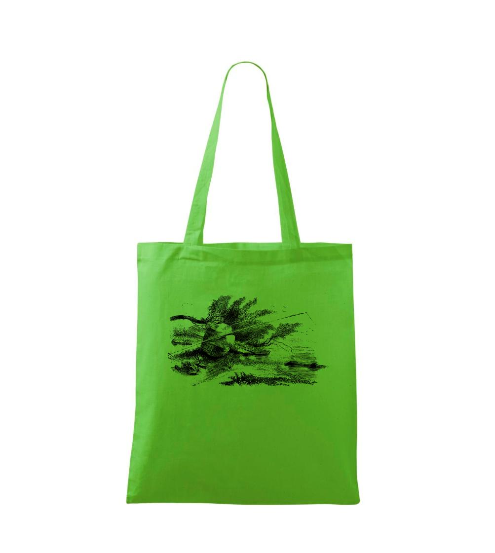 Kreslený prut opřený o kámen