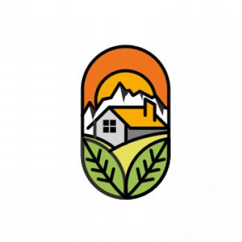 Chalupa při západu slunce