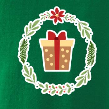 Vánoční věnec s dárkem