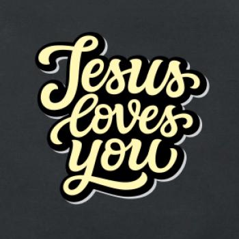Jesus loves you - psací písmo