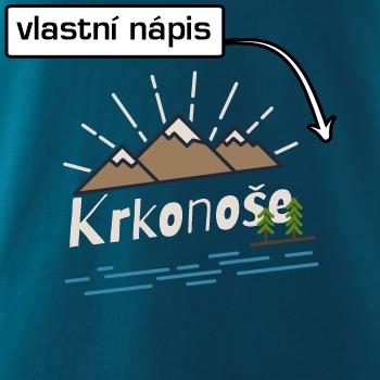Kreslené hory - vlastní nápis