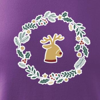 Vánoční věnec se sobem