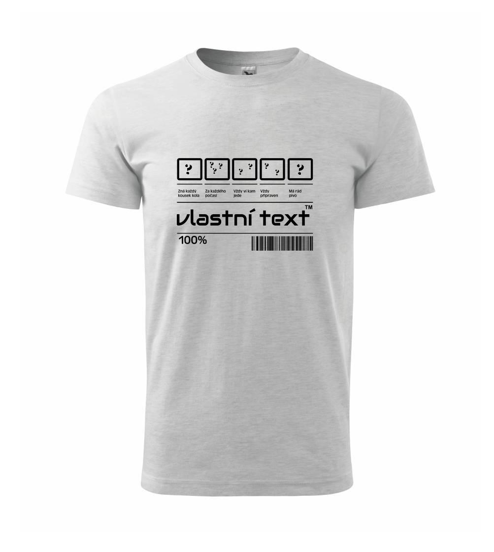 Čárový kód - Vlastní text Čárový kód - Vlastní text