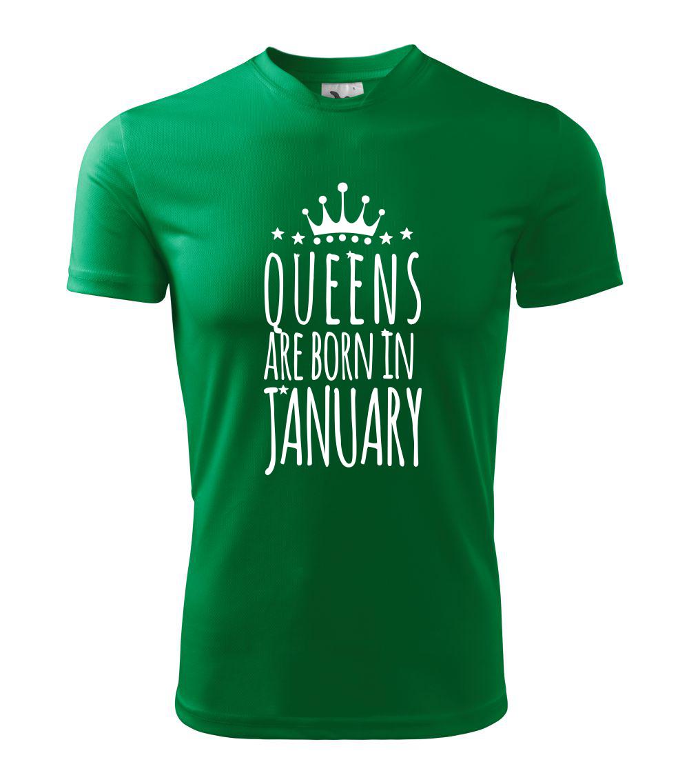Queens are born in January - Dětské triko Fantasy sportovní (dresovina)