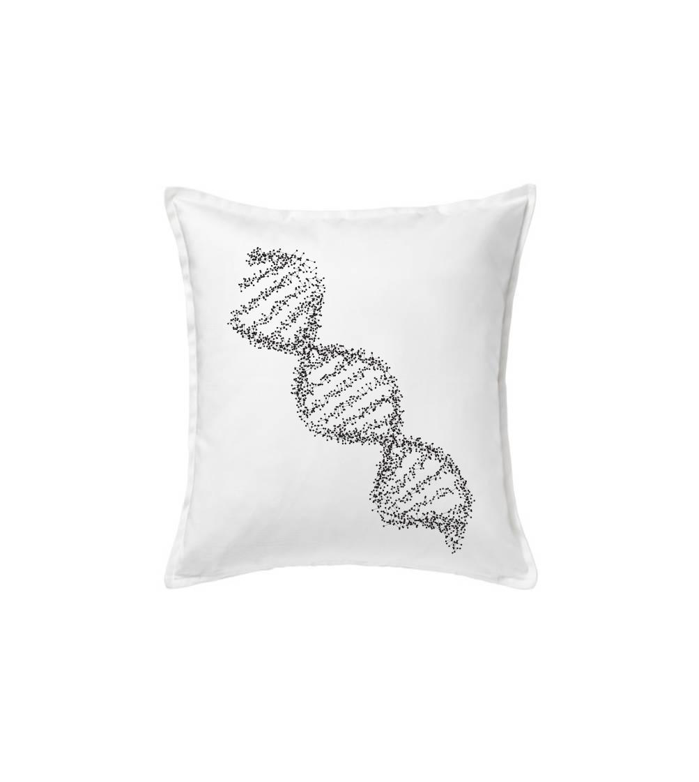 DNA černobílé - Polštář 50x50