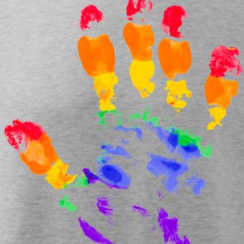 LGBT hand print LGBT hand print