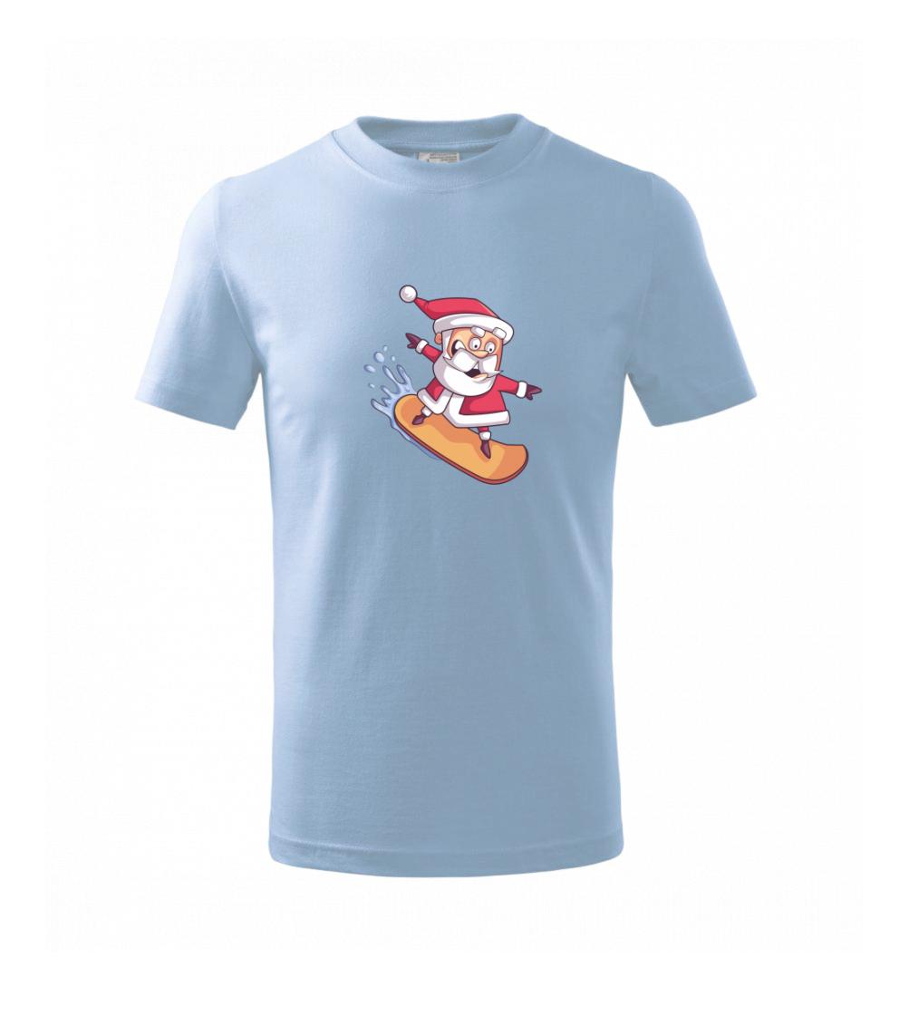 Santa jezdící na snowboardu
