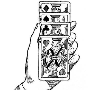 Poker ruka s kartama