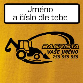 Traktorbagr - vlastní nápis a číslo