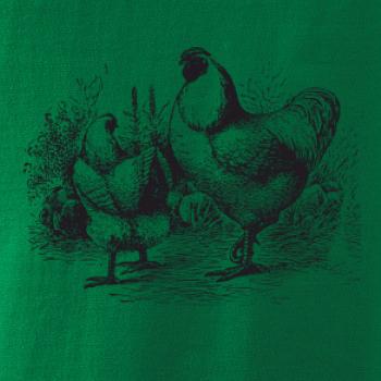 Slepičí rodina malovaná