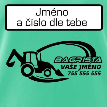 Traktorbagr - vlastní nápis a číslo