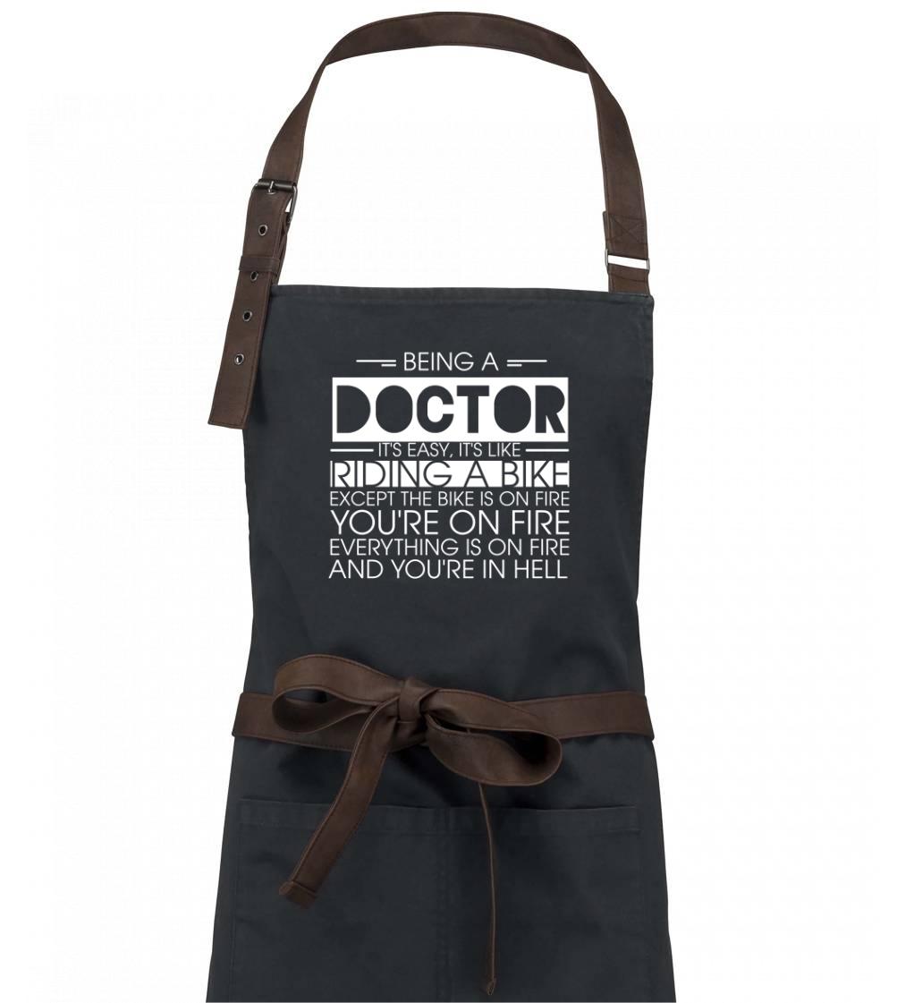 Being a doctor - bike - Zástěra Vintage