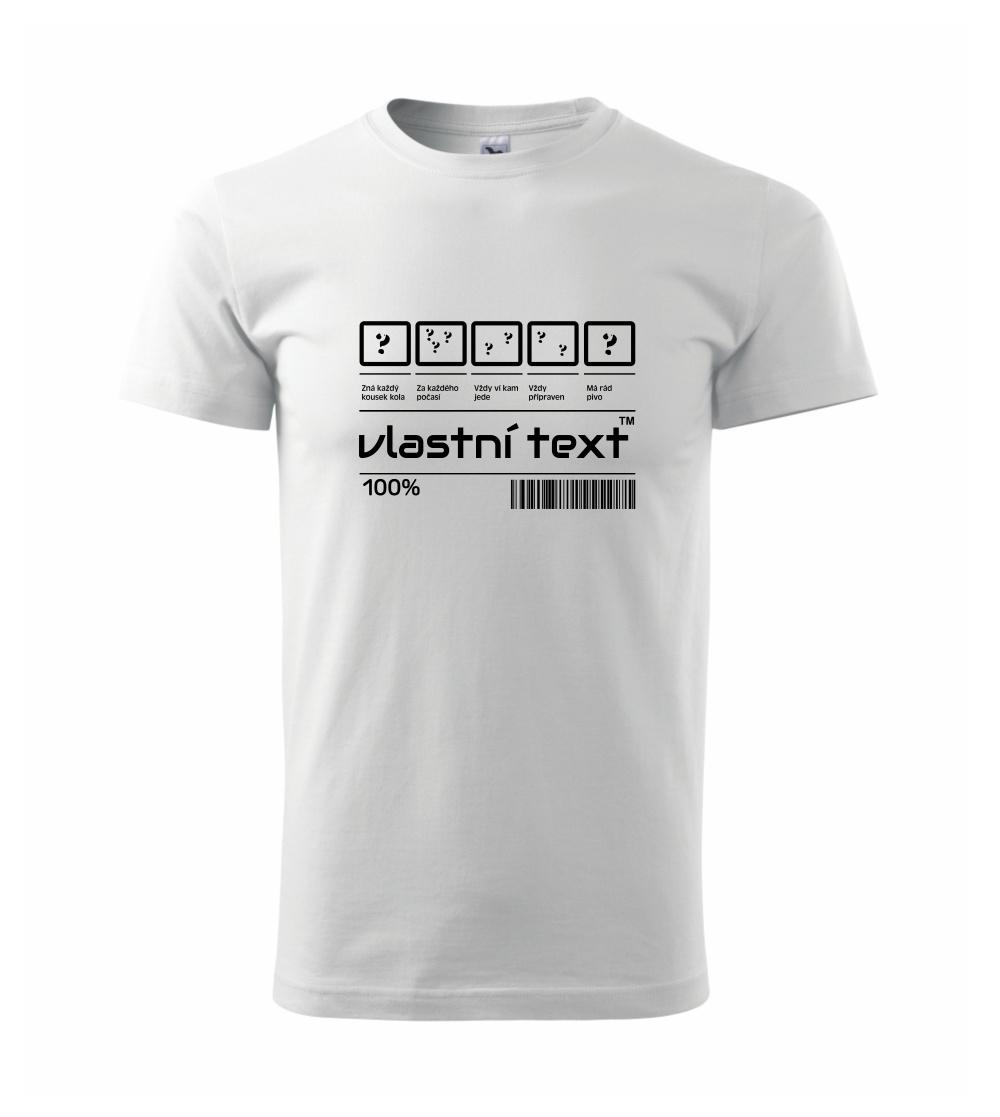 Čárový kód - Vlastní text Čárový kód - Vlastní text