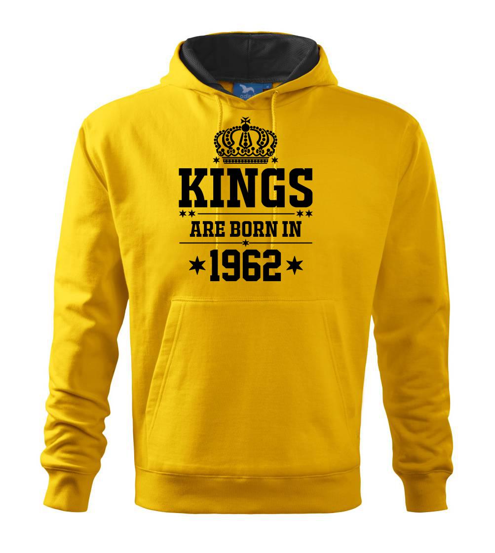 Kings are born in 1962 - Mikina s kapucí hooded sweater