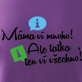 Máma ví mnoho! Ale taťka, ten ví všechno.