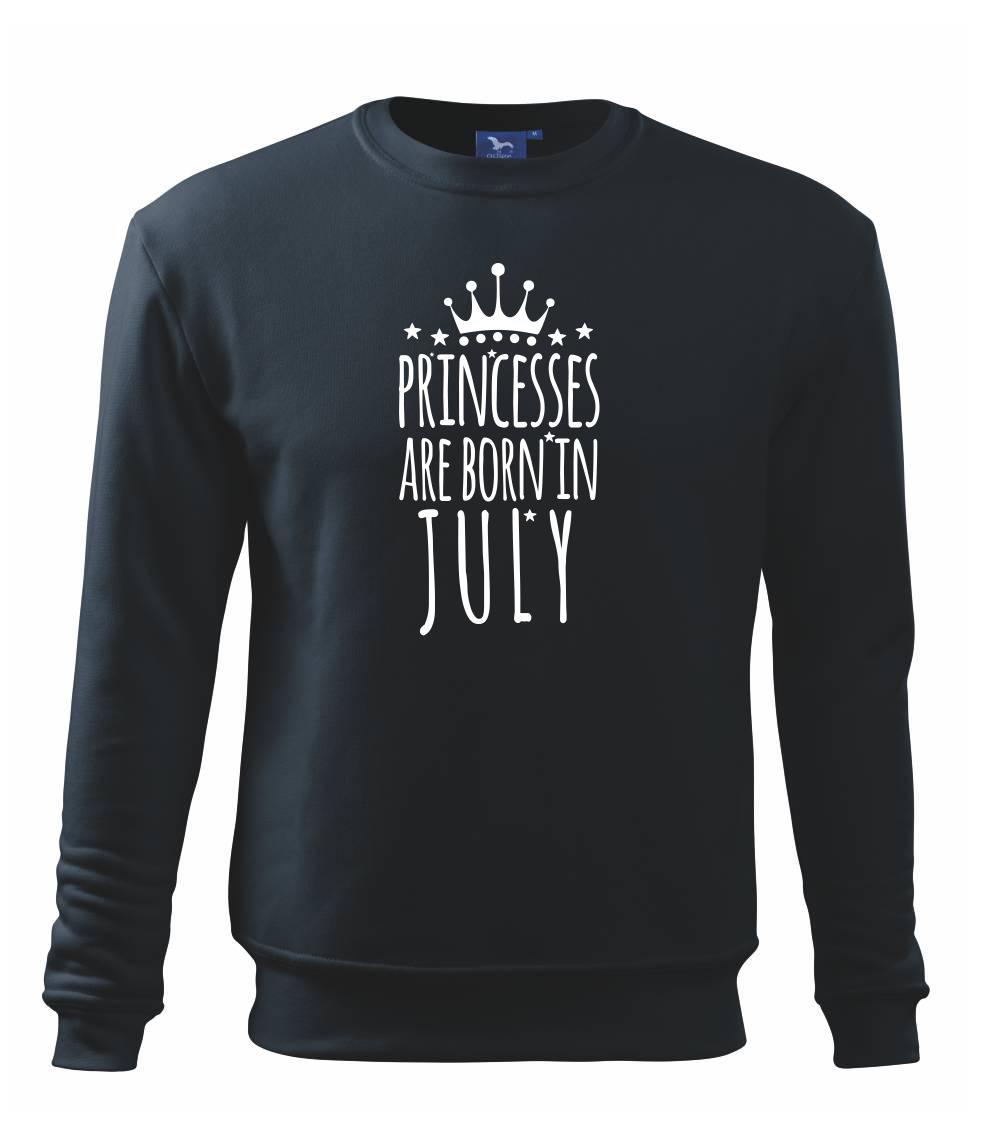 Princesses are born in July - Mikina Essential dětská