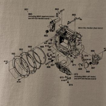 Nákres uzávěrka starý fotoaparát