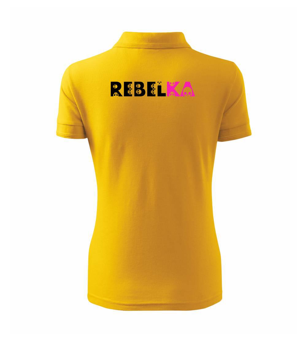 Rebelka - lebky - Polokošile dámská Pique Polo