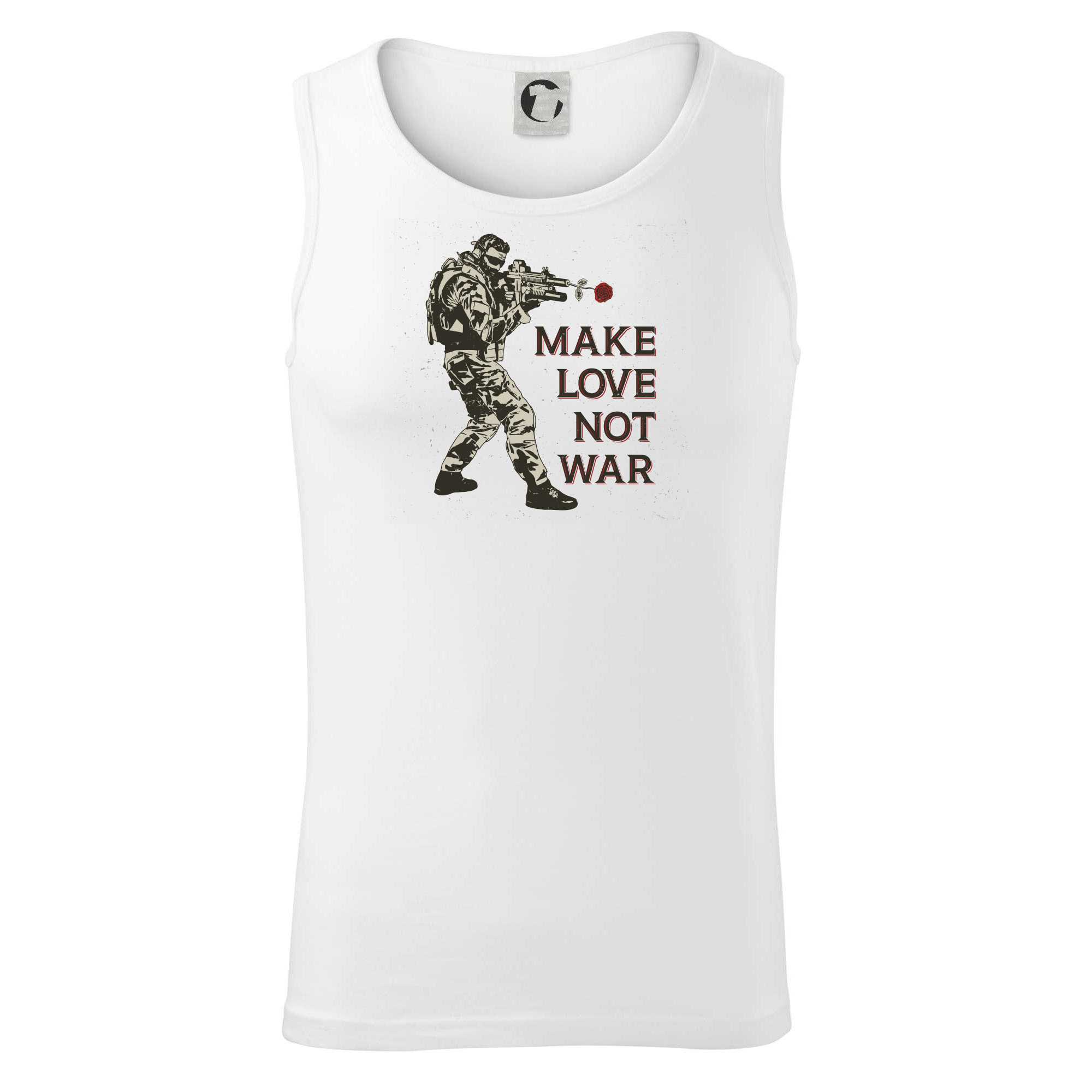 Růže ve zbrani, make love not war - Tílko pánské Core