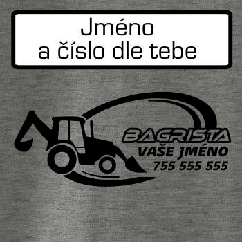 Traktorbagr - vlastní nápis a číslo
