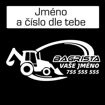 Traktorbagr - vlastní nápis a číslo